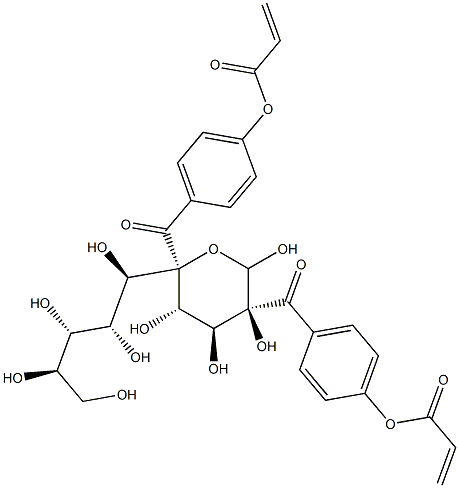 2,5-Bis-(4-acryloxybenzoyl)isomannid Structure
