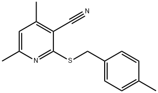4,6-dimethyl-2-{[(4-methylphenyl)methyl]sulfanyl}pyridine-3-carbonitrile|