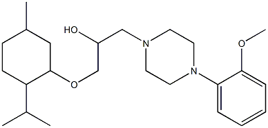 1-[(2-isopropyl-5-methylcyclohexyl)oxy]-3-[4-(2-methoxyphenyl)piperazin-1-yl]propan-2-ol 结构式