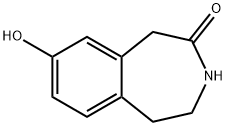 1,3,4,5-tetrahydro-8-hydroxy-2H-3-benzazepin-2-one 化学構造式