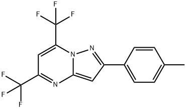 2-(4-methylphenyl)-5,7-bis(trifluoromethyl)pyrazolo[1,5-a]pyrimidine,375357-37-2,结构式