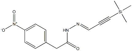 2-{4-nitrophenyl}-N'-[3-(trimethylsilyl)-2-propynylidene]acetohydrazide Structure