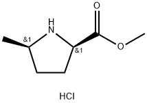 D-Proline, 5-methyl-, methyl ester, hydrochloride,cis- Structure