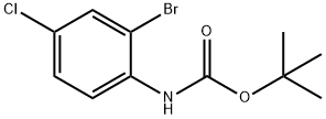 tert-butyl 2-bromo-4-chlorophenylcarbamate Struktur