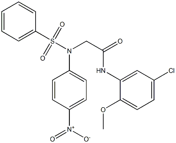 N-[5-chloro-2-(methyloxy)phenyl]-2-[{4-nitrophenyl}(phenylsulfonyl)amino]acetamide Structure