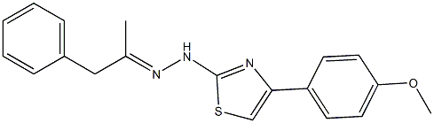 1-phenylacetone [4-(4-methoxyphenyl)-1,3-thiazol-2-yl]hydrazone Structure