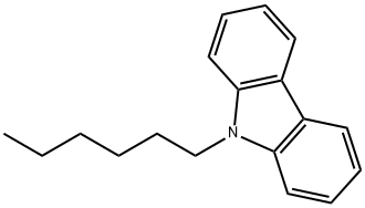 9-ヘキシル-9H-カルバゾール 化学構造式