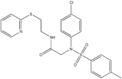 2-{4-chloro[(4-methylphenyl)sulfonyl]anilino}-N-[2-(pyridin-2-ylsulfanyl)ethyl]acetamide,409355-89-1,结构式