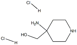(4-aminopiperidin-4-yl)methanol dihydrochloride 化学構造式