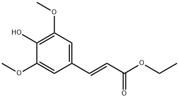 2-Propenoic acid, 3-(4-hydroxy-3,5-dimethoxyphenyl)-, ethyl ester, (2E)- Struktur