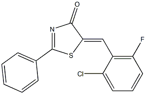 5-(2-chloro-6-fluorobenzylidene)-2-phenyl-1,3-thiazol-4(5H)-one Structure