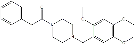 1-(phenylacetyl)-4-(2,4,5-trimethoxybenzyl)piperazine Struktur