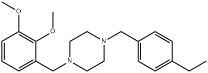 1-(2,3-dimethoxybenzyl)-4-(4-ethylbenzyl)piperazine,423748-37-2,结构式