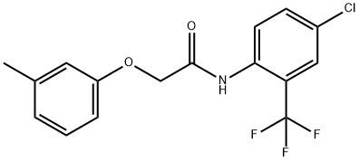 N-[4-chloro-2-(trifluoromethyl)phenyl]-2-(3-methylphenoxy)acetamide Structure