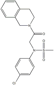 N-(4-chlorophenyl)-N-[2-(3,4-dihydro-2(1H)-isoquinolinyl)-2-oxoethyl]methanesulfonamide Structure