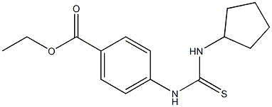 ethyl 4-{[(cyclopentylamino)carbothioyl]amino}benzoate Struktur