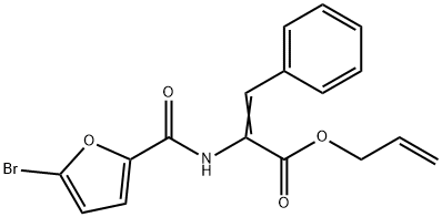 allyl 2-[(5-bromo-2-furoyl)amino]-3-phenylacrylate Structure