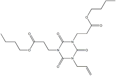 1,3,5-Triazine-1,3(2H,4H)-dipropanoic acid, dihydro-2,4,6-trioxo-5-(2-propen-1-yl)-, 1,3-dibutyl ester Struktur