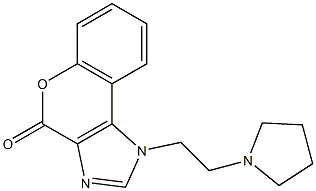 1-[2-(1-pyrrolidinyl)ethyl]chromeno[3,4-d]imidazol-4(1H)-one Struktur