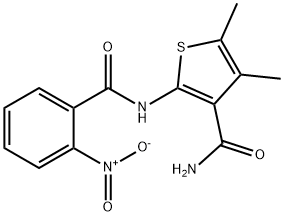 4,5-dimethyl-2-[(2-nitrobenzoyl)amino]-3-thiophenecarboxamide,433306-05-9,结构式