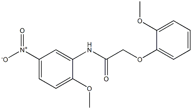 N-(2-methoxy-5-nitrophenyl)-2-(2-methoxyphenoxy)acetamide Structure