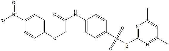 N-(4-{[(4,6-dimethyl-2-pyrimidinyl)amino]sulfonyl}phenyl)-2-(4-nitrophenoxy)acetamide Structure