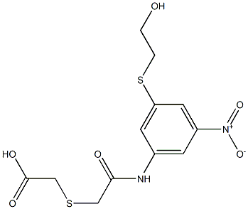 [(2-{3-[(2-hydroxyethyl)sulfanyl]-5-nitroanilino}-2-oxoethyl)sulfanyl]acetic acid 结构式