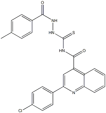 2-(4-chlorophenyl)-N-{[2-(4-methylbenzoyl)hydrazino]carbothioyl}-4-quinolinecarboxamide,438613-52-6,结构式