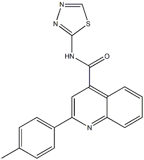 2-(4-methylphenyl)-N-(1,3,4-thiadiazol-2-yl)quinoline-4-carboxamide Structure