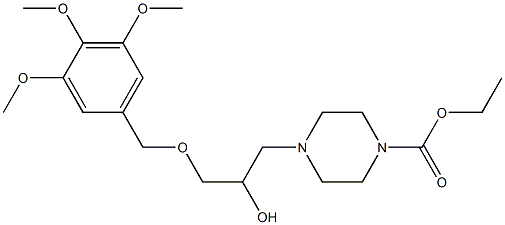 ethyl 4-{2-hydroxy-3-[(3,4,5-trimethoxybenzyl)oxy]propyl}-1-piperazinecarboxylate Struktur