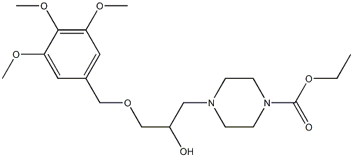 ethyl 4-{2-hydroxy-3-[(3,4,5-trimethoxybenzyl)oxy]propyl}-1-piperazinecarboxylate Structure