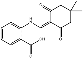2-{[(4,4-dimethyl-2,6-dioxocyclohexylidene)methyl]amino}benzoic acid Struktur