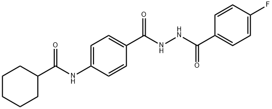 N-(4-{[2-(4-fluorobenzoyl)hydrazino]carbonyl}phenyl)cyclohexanecarboxamide Structure