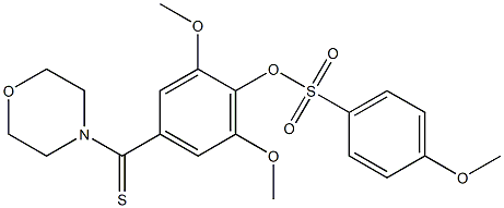 2,6-dimethoxy-4-(morpholin-4-ylcarbothioyl)phenyl 4-methoxybenzenesulfonate|