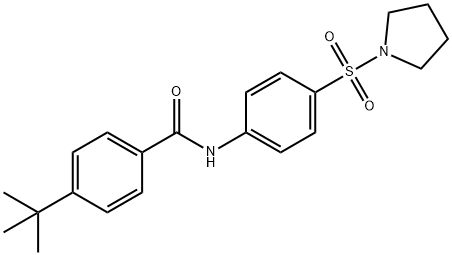 4-(tert-butyl)-N-[4-(1-pyrrolidinylsulfonyl)phenyl]benzamide Struktur
