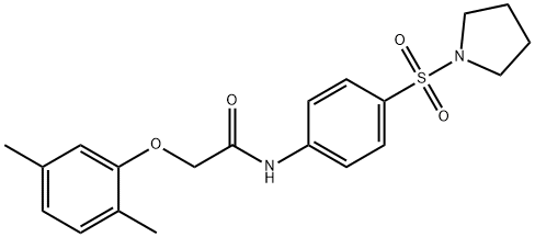 2-(2,5-dimethylphenoxy)-N-[4-(1-pyrrolidinylsulfonyl)phenyl]acetamide|