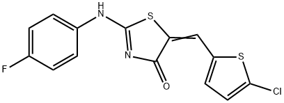 443991-53-5 5-[(5-chloro-2-thienyl)methylene]-2-[(4-fluorophenyl)imino]-1,3-thiazolidin-4-one