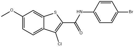 N-(4-bromophenyl)-3-chloro-6-methoxy-1-benzothiophene-2-carboxamide Struktur