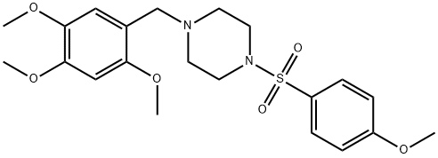 1-[(4-methoxyphenyl)sulfonyl]-4-(2,4,5-trimethoxybenzyl)piperazine Structure