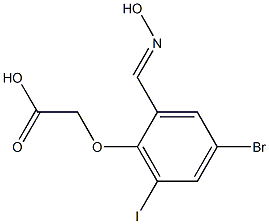 {4-bromo-2-[(hydroxyimino)methyl]-6-iodophenoxy}acetic acid,445000-84-0,结构式