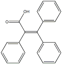 2,3,3-triphenylprop-2-enoic acid Structure