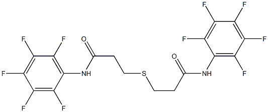 3-{[3-oxo-3-(2,3,4,5,6-pentafluoroanilino)propyl]sulfanyl}-N-(2,3,4,5,6-pentafluorophenyl)propanamide Structure