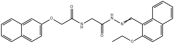 N-(2-{2-[(2-ethoxy-1-naphthyl)methylene]hydrazino}-2-oxoethyl)-2-(2-naphthyloxy)acetamide Structure