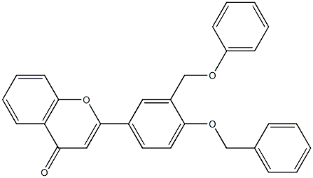 2-[4-(benzyloxy)-3-(phenoxymethyl)phenyl]-4H-chromen-4-one,445408-62-8,结构式