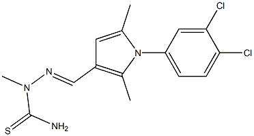 1-(3,4-dichlorophenyl)-2,5-dimethyl-1H-pyrrole-3-carbaldehyde N-methylthiosemicarbazone Structure