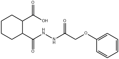 2-{[2-(2-phenoxyacetyl)hydrazino]carbonyl}cyclohexanecarboxylic acid 化学構造式