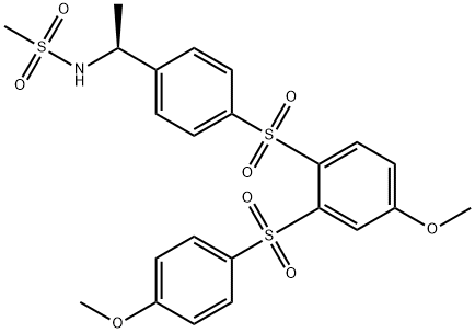 N-[(1S)-1-[4-[[4-Methoxy-2-[(4-methoxyphenyl)sulfonyl]phenyl]sulfonyl]phenyl]ethyl]methanesulfonamide|化合物 T24771