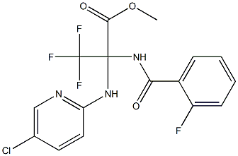 methyl 2-[(5-chloro-2-pyridinyl)amino]-3,3,3-trifluoro-2-[(2-fluorobenzoyl)amino]propanoate Struktur