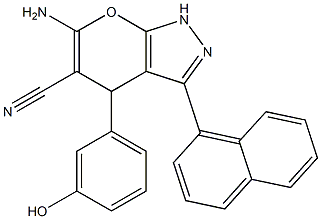 6-amino-4-(3-hydroxyphenyl)-3-(1-naphthyl)-1,4-dihydropyrano[2,3-c]pyrazole-5-carbonitrile|