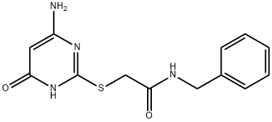 2-[(4-amino-6-oxo-1,6-dihydropyrimidin-2-yl)sulfanyl]-N-benzylacetamide Structure